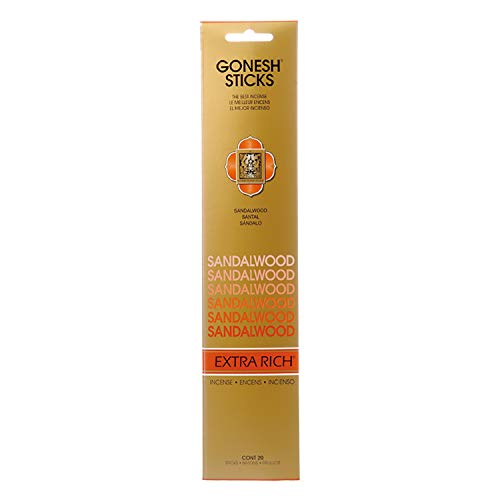 Sandalwood GOXRSA Gonesh Stick Incense , Single 20-stick pack