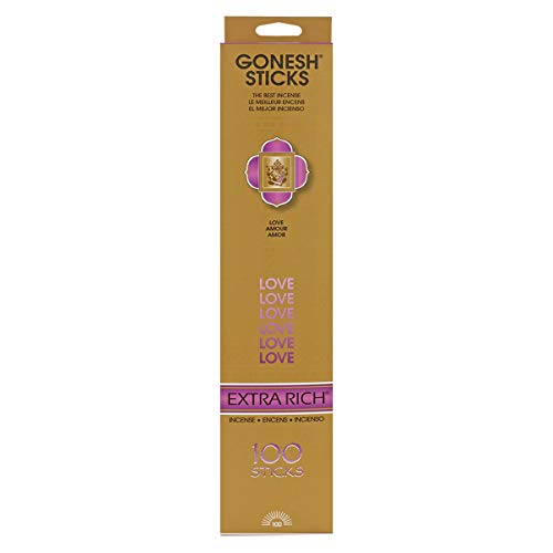 Gonesh Extra Rich Collection Love – 100 Stick Pack-Incense Count