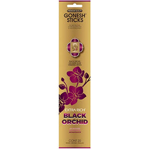 Gonesh Black Orchid-20 Extra Rich Incense, 20 Stick