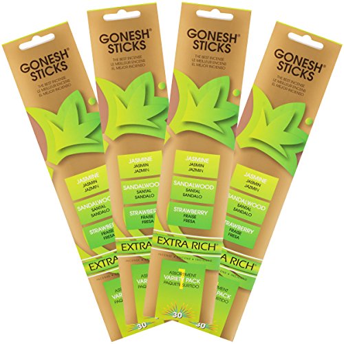 Gonesh Extra Rich Collection Variety #1 Incense (4 Pack)